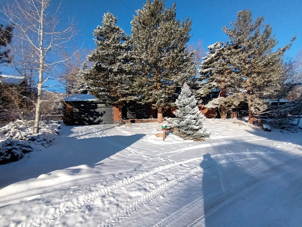An Orange Court, Boulder winter's morning